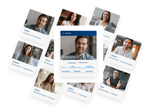 Little dashboards showing candidates