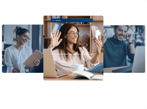Images shows on demand learning trainings