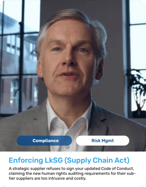 Virtual vendor avatar for Supply Chain Act (LkSG) compliance training.