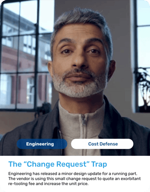 Seasoned man professional for engineering change request and cost defense simulation.